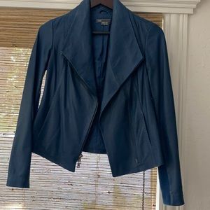 Vince teal leather jacket